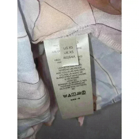 Free People Mackenzie Striped Sleeveless Wrap Button-Up Ivory Combo Top Size XS - Picture 9 of 12